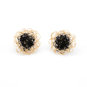 Not Your Everyday Stud Earrings (Black & Gold)
