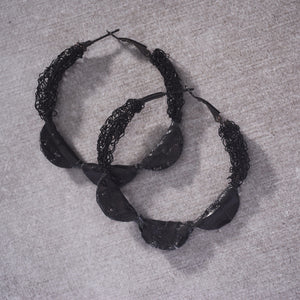 Dawn Leather Hoop Earrings