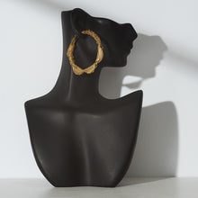 Load image into Gallery viewer, Dawn Leather Hoop Earrings