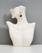 Load image into Gallery viewer, Birdsnest Earrings with Lapis Stones